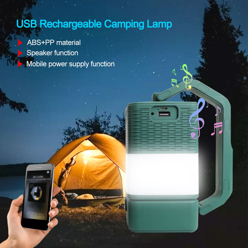 USB Led Camping Night Lights Bluetooth-compatible Portable Speaker